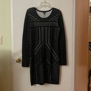 Express black and white sweater dress size large